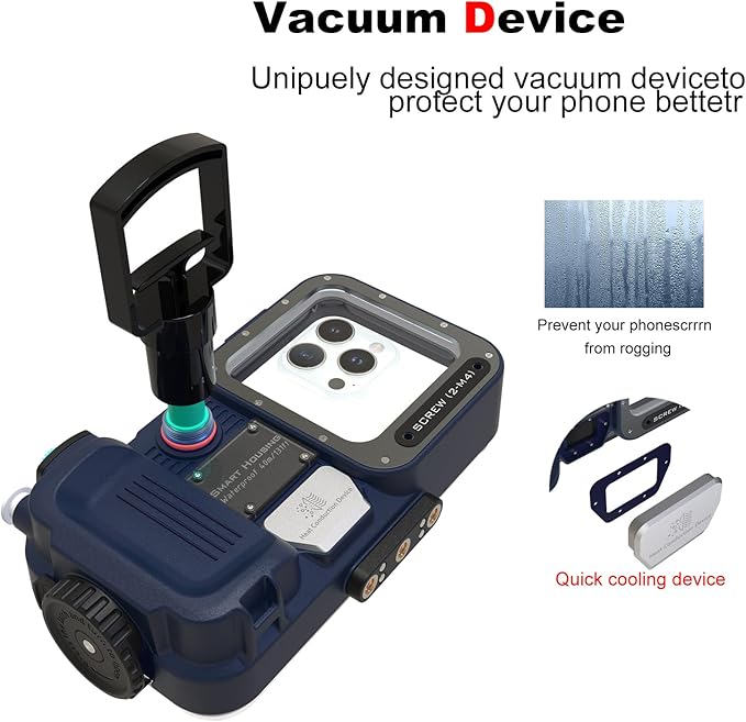 Universal Underwater Phone Case for Snorkeling and Diving, [131FT/40M] Professional Scuba Dive Waterproof Phone Case for iPhone and Android, Easy Camera Controls/Underwater Photo & Video