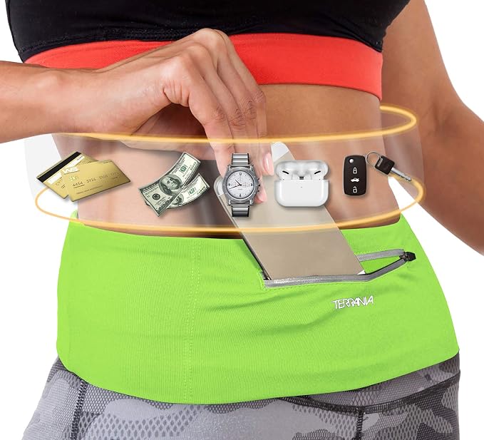 Unisex Running Belt Fanny Pack for iPhone X 6 7 8 Plus 11 12 13 Pro X XR XS, Runner Workout Belt Waist Pack for Women and Men Walking Fitness Jogging Travel