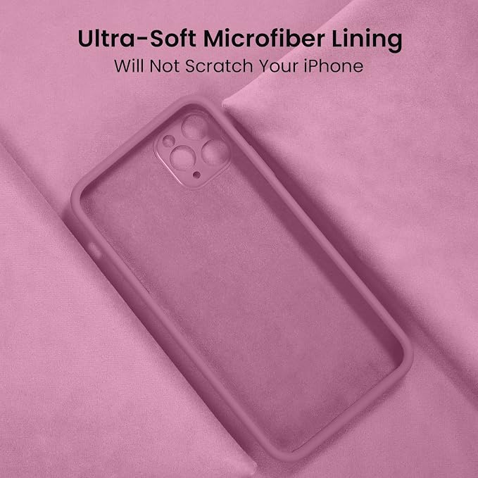 FireNova Designed for iPhone 14 Pro Max Case, Silicone Upgraded [Camera Protection] Case, Soft Anti-Scratch Microfiber Lining Inside, 6.7 inch, Lilac Purple