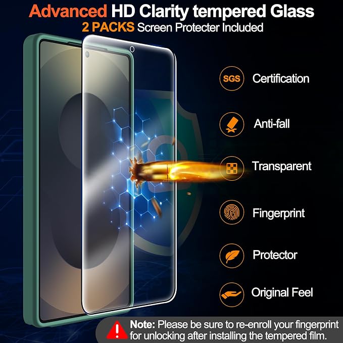 MOZOTER for Samsung Galaxy S25 Ultra Case,[Compatible with MagSafe] Green | [12Ft Military Dropproof][2*Screen Protector]Translucent Anti-Slip Back Slim Shockproof Case for S25 Ultra-Green