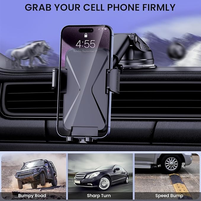Universal Car Vent Phone Mount: 360° Swivel Holder for Smartphones, Secure Hands-Free Cradle for Easy Navigation & Calls