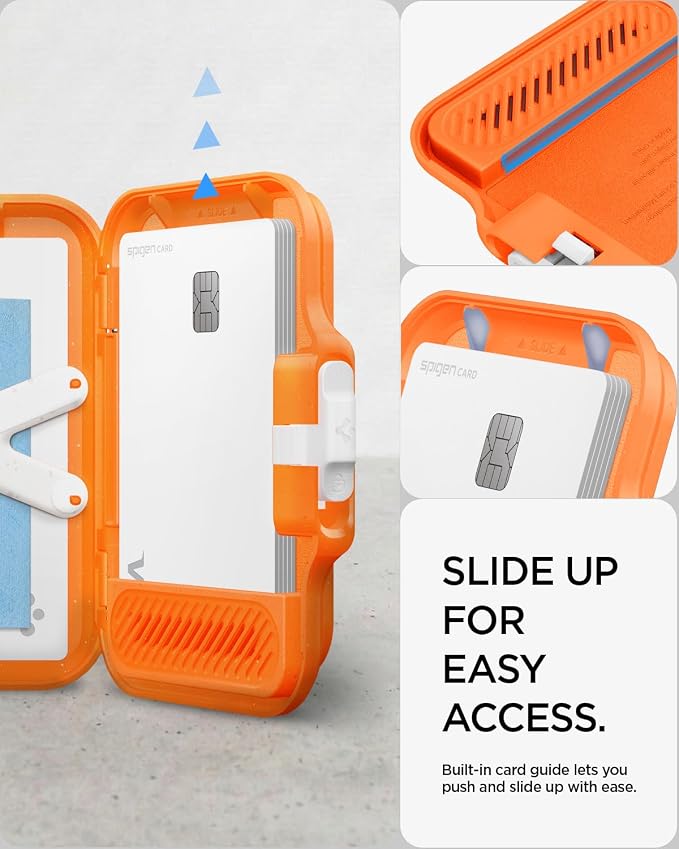 Spigen for MagSafe Wallet, Heavy Duty Hardshell Magnetic Card Holder Compatible with iPhone 17/16/15/14/13/12 Pixel 10 Series MagSafe-Cases Pixelsnap Holds 5-6/7-8 Cards