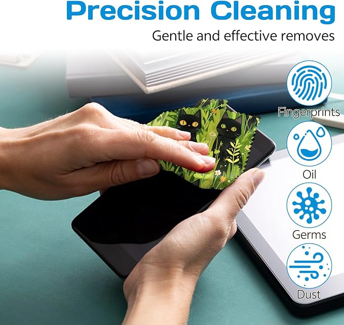 6 PCS Glasses Cleaning Cloth Eyeglass Lens Cleaning Cloth Eyeglasses Wipes Microfiber Reusable Soft for Phone Screens Camera Unisex Women Girls Cute Aesthetic (6.3"x6.3")-Orange Flower