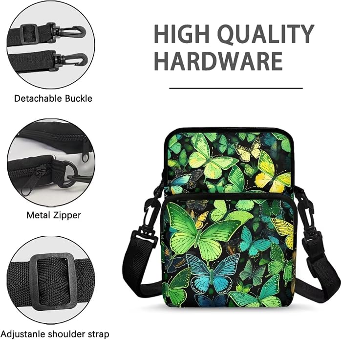 Men's Crossbody Bag, Small Cell Phone Wallet, Women's Shoulder Handbag, Travel Gym Bag