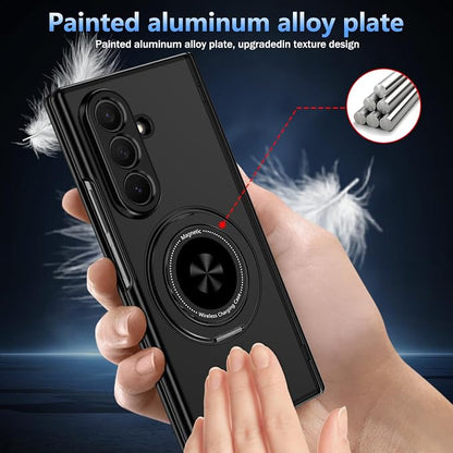 Hekodonk for Galaxy Z Fold 8 Ultra Case with 360 Rotatable Stand,[Compatible with MagSafe][Front Screen Protector],Magnetic Ring Holder with Hinge Protective Case for Samsung Z Fold 8 Ultra,All Black