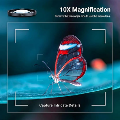 NEEWER Wide Angle Lens Compatible with Sony ZV-1 II (ZV-1 M2), 2 in 1 HD 18mm Wide Angle + 10X Additional Macro Lens with Extension Tube, Bayonet Mount Camera Accessories Photography, LS-86
