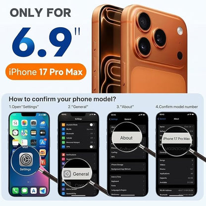 BOPPS Battery Case for iPhone 17 Pro Max 【2026 New】 Slim Powerful 8500mAh Portable Charger Case 360°Protection Rechargeable Extended Charging case for iPhone 17 Pro Max 6.9inch,(Black)