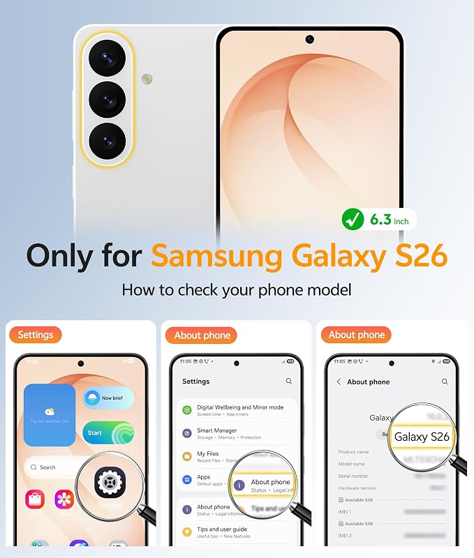 FNTCASE for Samsung Galaxy S26 Case, Fit for Magsafe, with Screen Protector | Full Camera Protection, Translucent Matte, 14FT Military Grade Drop Proof, Shockproof Protective Phone Cover, Desert Gold