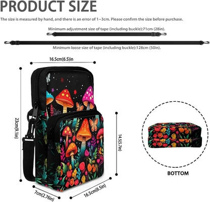 Men's Crossbody Bag, Small Cell Phone Wallet, Women's Shoulder Handbag, Travel Gym Bag