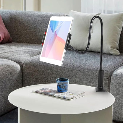 Selfdee Tablet Stand Holder for Bed, Gooseneck Adjustable Flexible Long Arm Tablets Mount Clamp Cell Phone Holder,Lazy Tablets Phone Stand,Compatible with 4-10 Inches Device