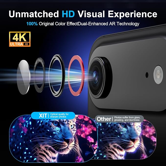X-it 2-Pack Camera Lens Protector for iPhone 17 Air, [Shatterproof & Impact Resistant] 9H High-Alumina Tempered Glass, Anti-Scratch, Dustproof, Strong Adsorption, Case Friendly, Ultra HD Clear