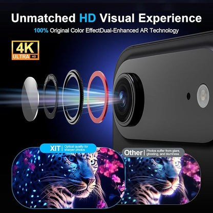X-it 2-Pack Camera Lens Protector for iPhone 17 Air, [Shatterproof & Impact Resistant] 9H High-Alumina Tempered Glass, Anti-Scratch, Dustproof, Strong Adsorption, Case Friendly, Ultra HD Clear