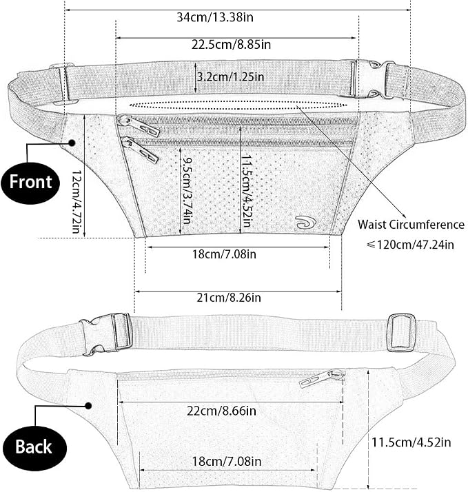 Naoki Outdoor Sports Running & Jogging & Travel Waterproof Utralthin Waist Pack/Bag Runner Belt