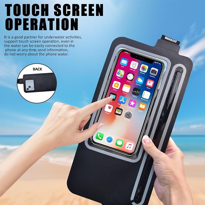 Dry Bags Waterproof Fanny Pack Women for Swimming Kayaking Men Running Belt Bag Beach Boating Rafting Water Sports Travel Kids Cell Phone Pouch, Small Waist Bag, Slim Hiking Waist Pack Black