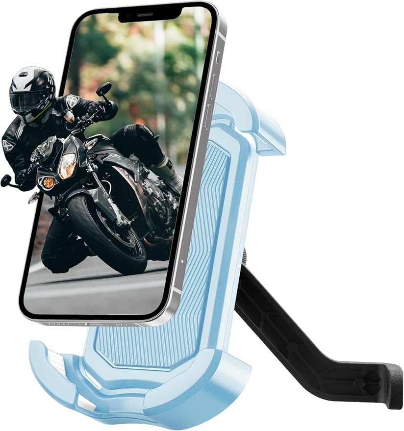 ROCKBROS Motorcycle Phone Mount, Motorcycle Phones Holder with Security Lock, Shockproof Phone Holder for Motorcycles, Adjustable Motorcycles Phone Holder Mount, Suitable for 4.7”-6.8” Phone