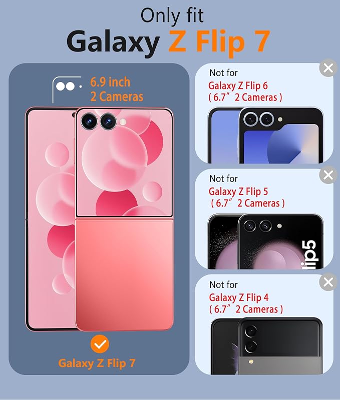 FNTCASE for Samsung-Galaxy Z-Flip-7 Magnetic Case:Translucent Matte Textured Military Grade Drop Protection Phone Cover - Durable Rugged Shockproof Protective Bumper Cases