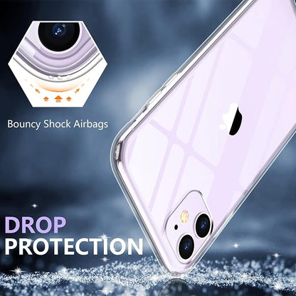Temdan Designed for iPhone 11 Clear Case - Military-Grade Protection with Magnetic Kickstand - 6.1 inch