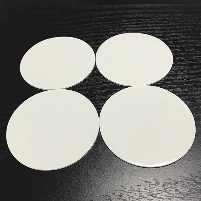 4 Sticky Mounting Pads 1.77 Inches Double Sided Adhesive Wall Mounting Tabs Round Sticky Suction Cup Glue Super Strong for Cameras GPS, Dashboard Toys, Windshield, Tiles, Pictures