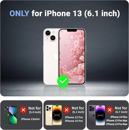 jaroco Magnetic for iPhone 13 Case, [Compatible with MagSafe][Military Grade Drop Protection][Heavy Duty Protection][Non-Slip][Shockproof] 2-Layer Durable Bumper Phone Case 6.1''-Light Pink