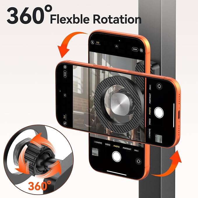 Gym Golf-Cart Magnetic Phone Holder:[Fit for Popsocket & 20+8*N52 Magnets] for Magsafe Daul Mount Accessories Gift for Men Women,Fit for iPhone 12-17 Series and Magsafe Cases
