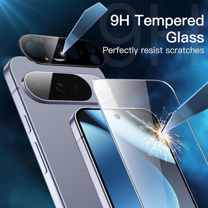 JETech Screen Protector for Google Pixel 10 Pro XL, 2+2 Pack | with Camera Lens Protector, HD Clear Tempered Glass, Anti-Scratch Protection, Easy Installation Tool