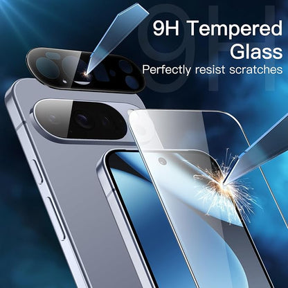 JETech Screen Protector for Google Pixel 10 Pro XL, 2+2 Pack | with Camera Lens Protector, HD Clear Tempered Glass, Anti-Scratch Protection, Easy Installation Tool