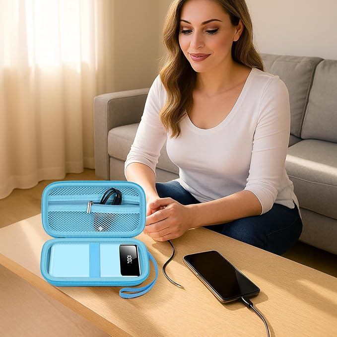 ANKHOH Portable Bank Charger Case for Charmast for VRURC for OHOVIV for SABANI for YILANS for CFIAI for LOVELEDI for RGVOTA for Miday for RONEGN for POIYTL for IAPOS Fast Charging Battery(Blue)