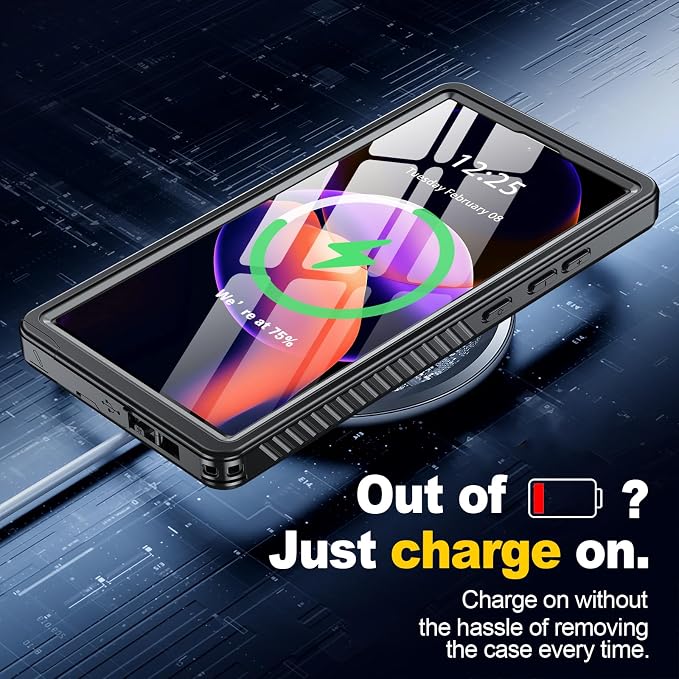 ANTSHARE for Samsung Galaxy S24 Ultra Case Waterproof, Built-in Lens & Screen Protector 360° Full Body Heavy Duty Protective Shockproof IP68 Underwater Case for Galaxy S24 Ultra(2024) 5G-Black
