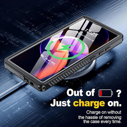 ANTSHARE for Samsung Galaxy S24 Ultra Case Waterproof, Built-in Lens & Screen Protector 360° Full Body Heavy Duty Protective Shockproof IP68 Underwater Case for Galaxy S24 Ultra(2024) 5G-Black