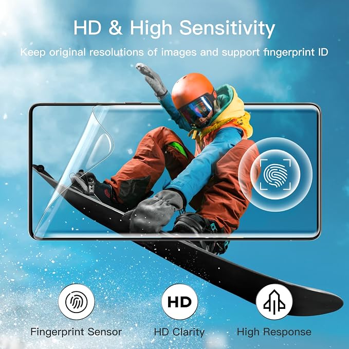 JETech Screen Protector for Google Pixel 7 Pro, 2+2 Pack | with Camera Lens Protector, Flexible TPU Film, Fingerprint ID Compatible, HD Clear, Easy Installation