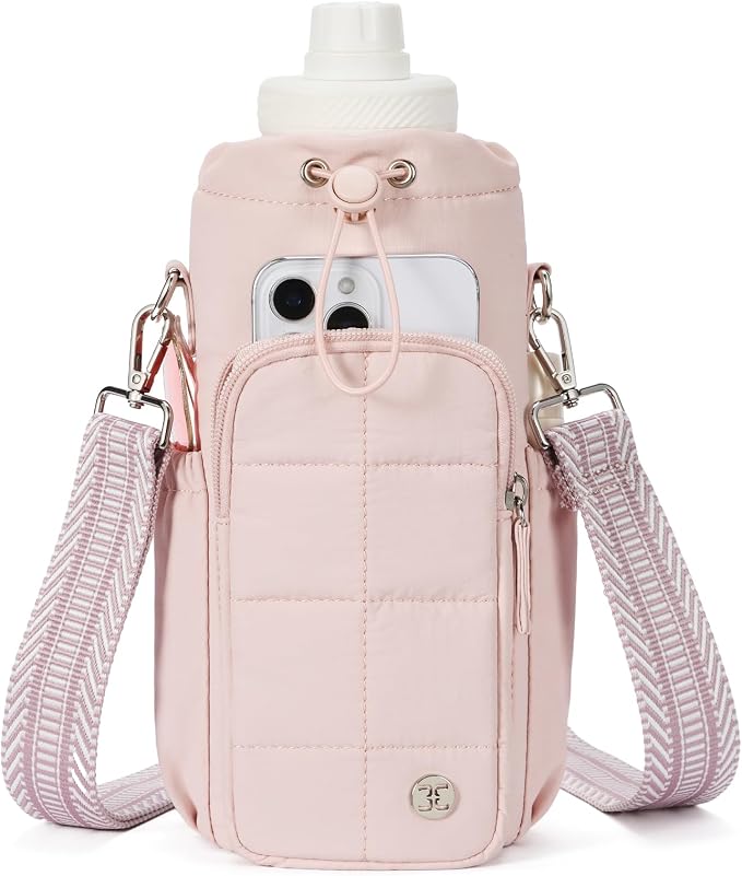 Telena Water Bottle Holder with Strap RFID Crossbody Bags for Women for Walking, Hiking, Cycling