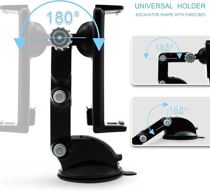 Esoulk Car Tablet Mount Holder, Windshield / Dashboard Universal Car Tablet Mobile Phone / Device cradle for iOS / Android Tablet, iPad, Smartphone and more