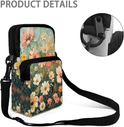 Men's Crossbody Bag, Small Cell Phone Wallet, Women's Shoulder Handbag, Travel Gym Bag