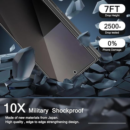 Milomdoi 9 in 1 Screen Protector for Samsung Galaxy Z Fold 7, 3 Inside Flexible Film + 3 Front Tempered Glass + 3 Camera Lens Protector Accessories with Installation Frame, No Bubbles