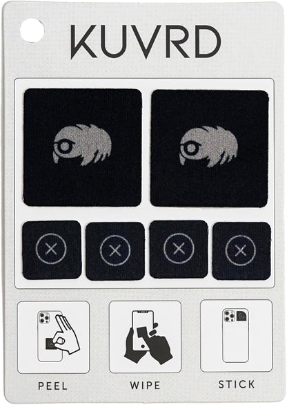 KUVRD Waterbear - Universal Screen Cleaners - Teeny Tiny Cleaning Tools for Your Lenses & Screens - Single Patch Set