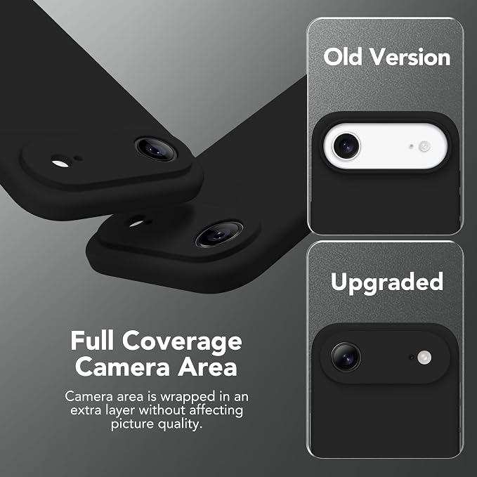 Magnetic for iPhone Air Case, Compatible with MagSafe, [Full Camera Protection][Screen Protector] Silicone Shockproof Protective Phone Case for iPhone 17 Air 6.5", Black