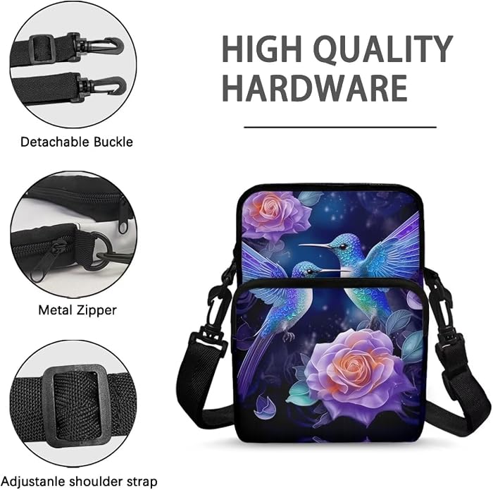 Men's Crossbody Bag, Small Cell Phone Wallet, Women's Shoulder Handbag, Travel Gym Bag