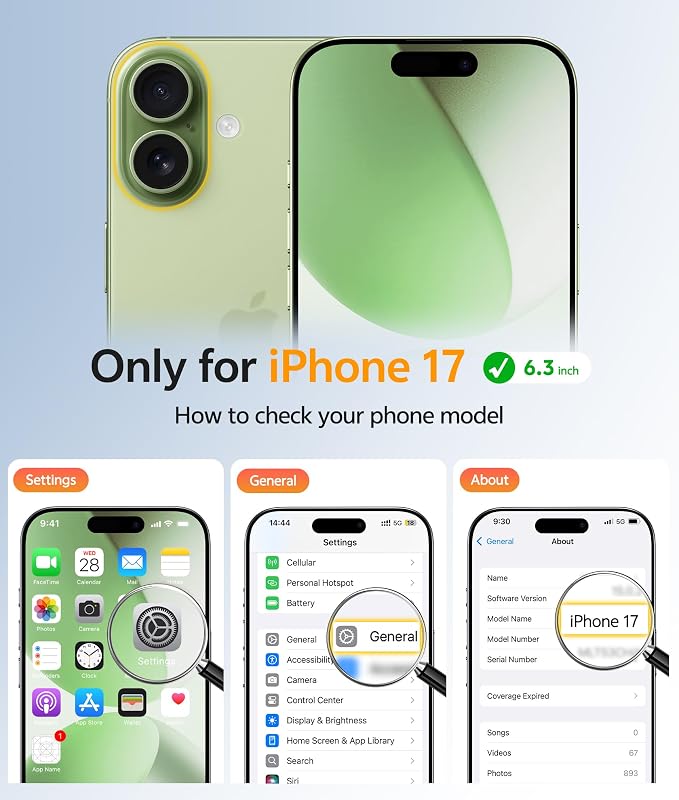 FNTCASE for iPhone 17 Case: [Compatible with Magsafe] Translucent Matte Cases with [Full Camera Protection] [Screen Protector] Military Grade Shockproof Protective Phone Cover - Light Moss