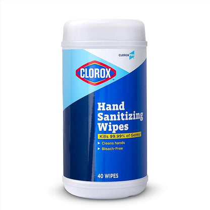 Clorox Pro Alcohol Free Hand Sanitizer Wipes with BZK - Gentle Hand Sanitizing Wipes for Hands in Bulk Canister - Disinfecting Sanitizer Solution for School Supplies & Office Use, 40 Count