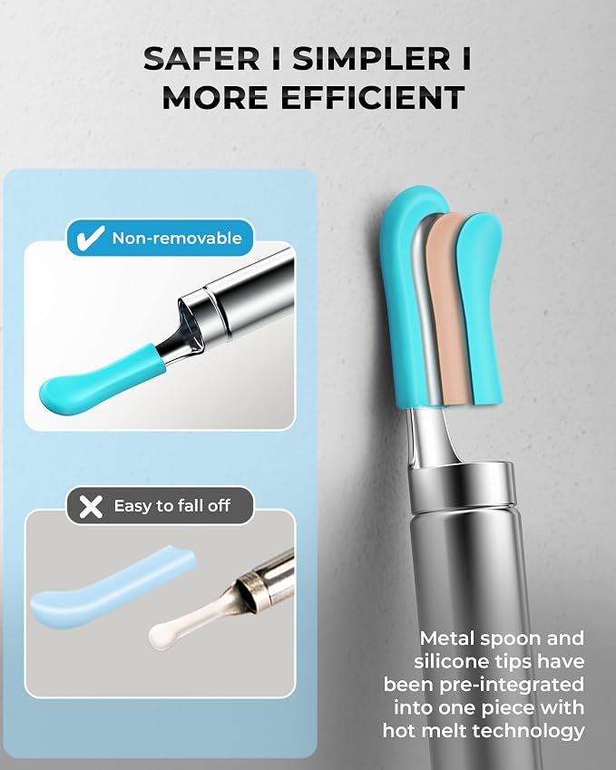 Ear Wax Removal Tool Camera, R1 Upgraded Anti-Fall Off Eartips Ear Cleaner, Wireless Otoscope with 1080P Waterproof Ear Camera, Earwax Removal Kit for iPhone, Android, Black