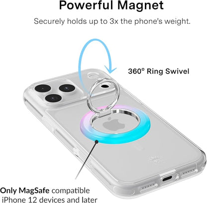 VELVET CAVIAR Compatible with MagSafe Phone Grip 2.0 | Cute Magnetic Ring Holder | Finger Loop Kickstand | Pop On Accessory for iPhone 17, 16, 15, 14, 13, 12 | Nebula