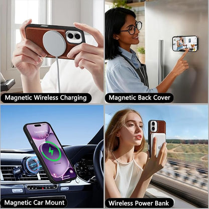 Wallet Case for iPhone 16 Plus with Card Holder/Crossbody Wallet/Strap| RFID Blocking | Magnetic | Kickstand | Detachable | PU Leather Phone Case for iPhone 16 Plus,6.7 in,Brown