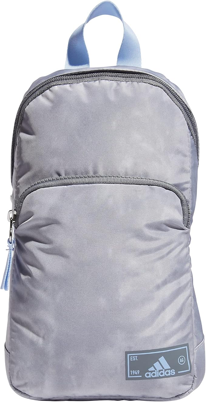 adidas Essentials Sling Small Crossbody Bag for Women and Men (5L), Stone Wash Grey/Blue Dawn/2.0, One Size