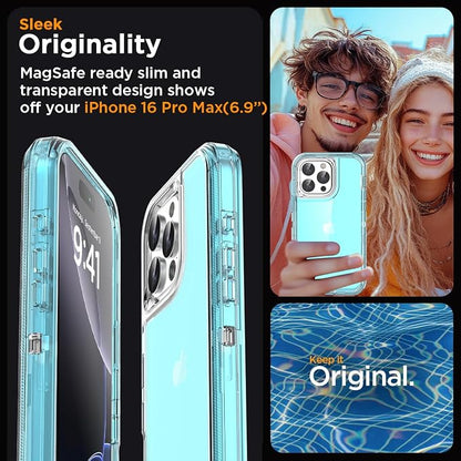 AICase for iPhone 16 Pro Max Case Clear 3 in 1 Heavy Duty Drop Protection Full Body Rugged Shockproof/Dust Proof 3-Layer Military Protective Tough Durable Cover for iPhone 16 Pro Max 6.9"_4