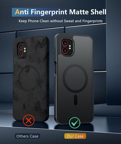 FNTCASE for Samsung-Galaxy XCover 7-Pro Case: for XCover 6 Pro Case Magnetic Translucent Matte Shockproof Slim Phone Cover - Military Grade Drop Proof Hard Back Anti-Fingerprint Protective Case