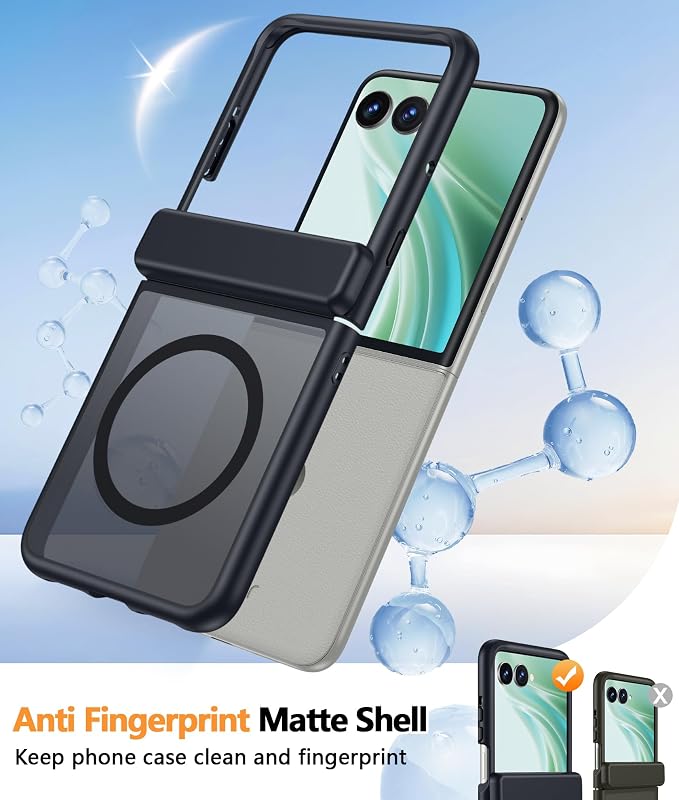 FNTCASE for Motorola Razr Ultra 2026/2025 Case, Fit for Magsafe, Black | Hinge Protection, Screen Protector, Magnetic Back,, 18FT Military Grade Drop Proof, Protective Phone Cover