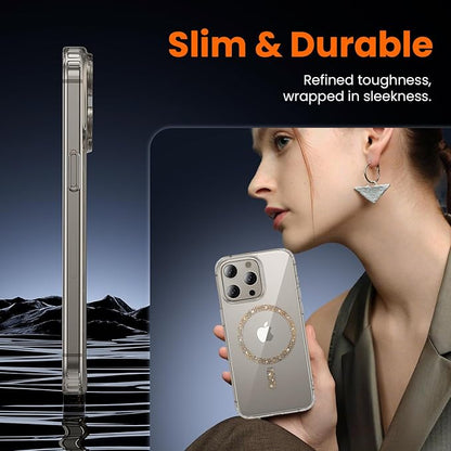 3 in 1 for iPhone 15 Pro Case Clear, Not Yellowing, Screen Protector*1 Camera Lens Protector*1, Military-Grade Protection for iPhone 15 Pro Phone Case 6.1 inch Clear Colored mag-Ring