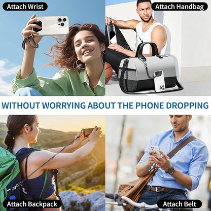 Doormoon Phone Lanyard Tether with 4 Patch, Cell Phone Lanyard with 2* Phone Tether, 4* Patch for Outdoor Hiking Climbing