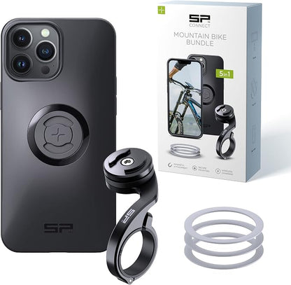 SP CONNECT Mountain Bike Bundle | SPC+ | Compatible with iPhone 13 Pro Max/12 Pro Max | Mountain Bike Phone Holder | Bike Phone Mount | Bicycle Accessories and Bike Phone Holder | Cell Phone Holder