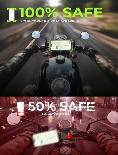 LISEN Bike Phone Holder, [Super Easy Install] Motorcycle Phone Mount Ebike Accessories Bicycle Handlebar Holder Mount Gift for Adults Kids Mountain Mini Bike Gear Accessories for iPhone Samsung Pixel